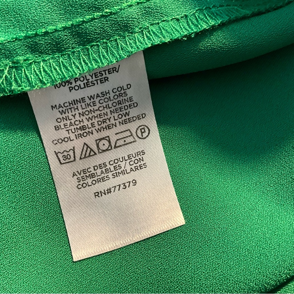 Ann Taylor Blouse Large Blouse Kelly Green Top - Picture 9 of 10